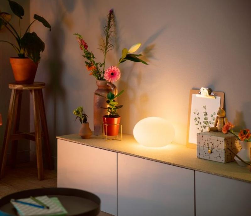 Philips Hue White & Color Ambiance Flourish Tischleuchte weiß